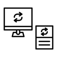 Data Synchronization Line Icon vector