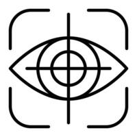 Eye Tracking Line Icon Design vector