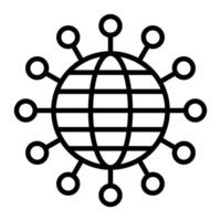 Global Infrastructure Line Icon vector