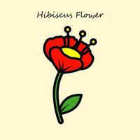 Hibiscus Flower Illustration vector