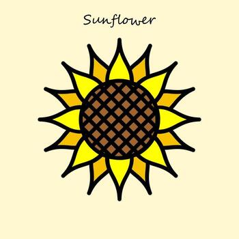 The Sunflower Illustration vector