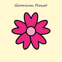 geranio flor ilustración vector