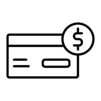 Credit Card Line Icon Design vector