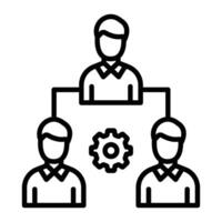 Teamwork Line Icon vector