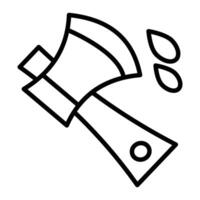 Axe Line Icon vector