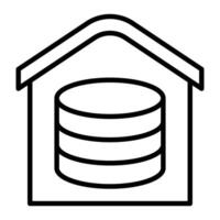 Data Center Line Icon vector