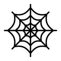 icono de línea de tela de araña vector