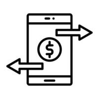 Transaction Line Icon Design vector