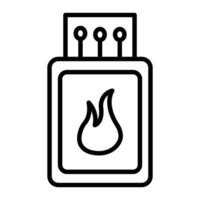 Matches Line Icon vector