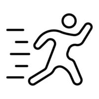 Running Line Icon Design vector