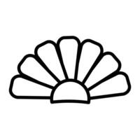 Shell Line Icon vector