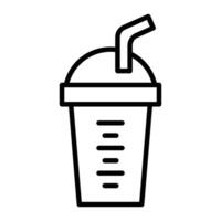 Protein Shake Line Icon Design vector