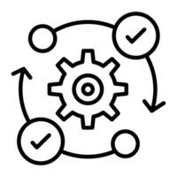 Reverse Engineering Line Icon vector