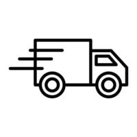 Fast Delivery Line Icon vector