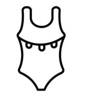 Swimsuit Line Icon vector