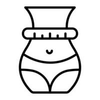 Weight Loss Line Icon Design vector