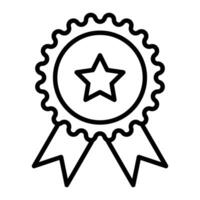 Medal Line Icon vector