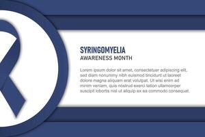 Syringomyelia Awareness Month background. vector