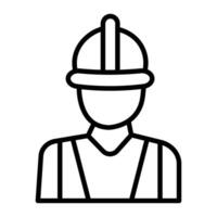 Worker Line Icon vector