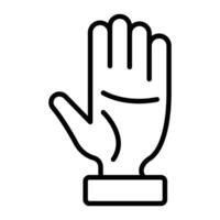 Hand Line Icon vector