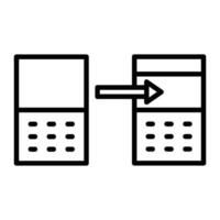 Data Transformation Line Icon vector