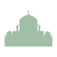 Light silhouette of a Jewish synagogue isolated vector