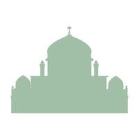 Light silhouette of a Jewish synagogue isolated vector