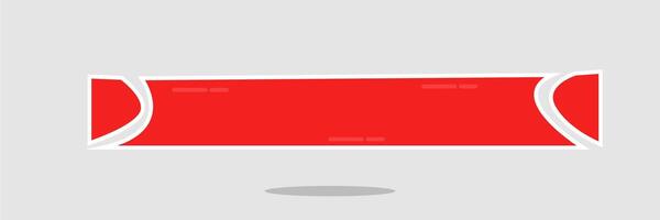 social media lower third, with red shape overlay strip . News Lower Third vector