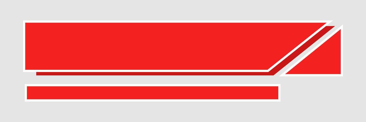social media lower third, with red shape overlay strip . News Lower Third