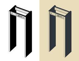 Archway metal detector vector