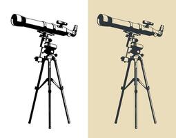 Refracting telescope illustrations vector