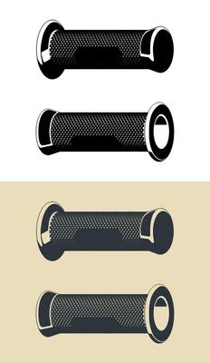 Motorcycle handle illustrations