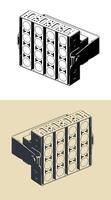 High intensity LED light for outdoor rated vector