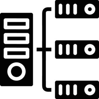 almacenamiento datos icono símbolo imagen para base de datos ilustración vector
