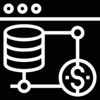 almacenamiento datos icono símbolo imagen para base de datos ilustración vector