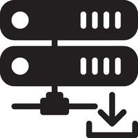 almacenamiento datos icono símbolo imagen para base de datos ilustración vector