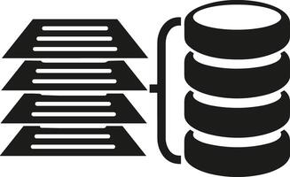 almacenamiento datos icono símbolo imagen para base de datos ilustración vector