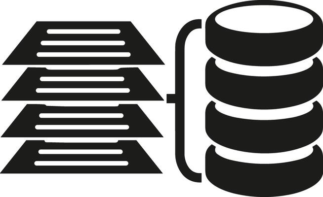 Storage data icon symbol image for database illustration
