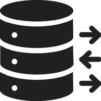 almacenamiento datos icono símbolo imagen para base de datos ilustración vector