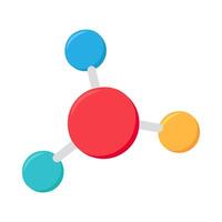 Structure Of Simple Molecule Of Medicine Icon vector