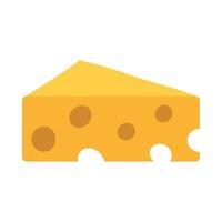 Flat cartoon yellow tasty French cheese icon vector