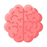 Human Brain Top View Icon Convolutions Of Human vector