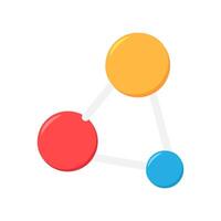 Structure Of Complex Drug Molecule Icon Volumetric vector