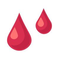 gotas de rojo sangre icono intravenoso fluido vector