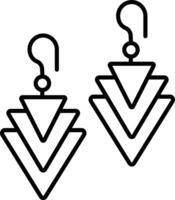 earring outline illustration vector