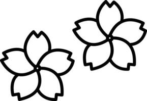 flower earring outline illustration vector