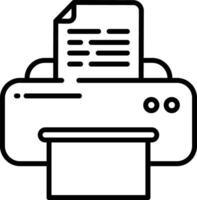 Printer outline illustration vector