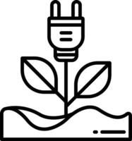 Eco Plug outline illustration vector