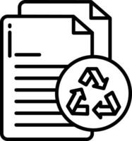 Paper recycling outline illustration vector