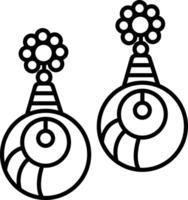 earring outline illustration vector